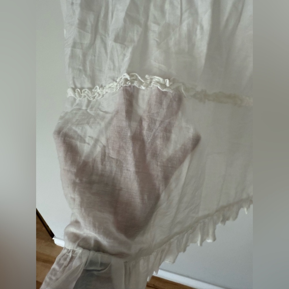Vintage Y2K Romantic Feminine Ruffle Silk Blend Swim Cover Up or Nightie - Picture 12 of 14